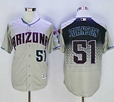 Arizona Diamondbacks #51 Randy Johnson Gray Capri New Cool Base Stitched Baseball Jersey Sanguo,baseball caps,new era cap wholesale,wholesale hats